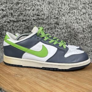 Nike Dunk Low Shoes Sneakers Men's 10.5 Dark Blue Grey Mean Green